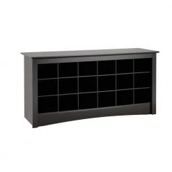 Sonoma Black Storage Bench by Prepac -ZIRUWU || Prepac Shop black prepac dining benches bss 4824 76 1000