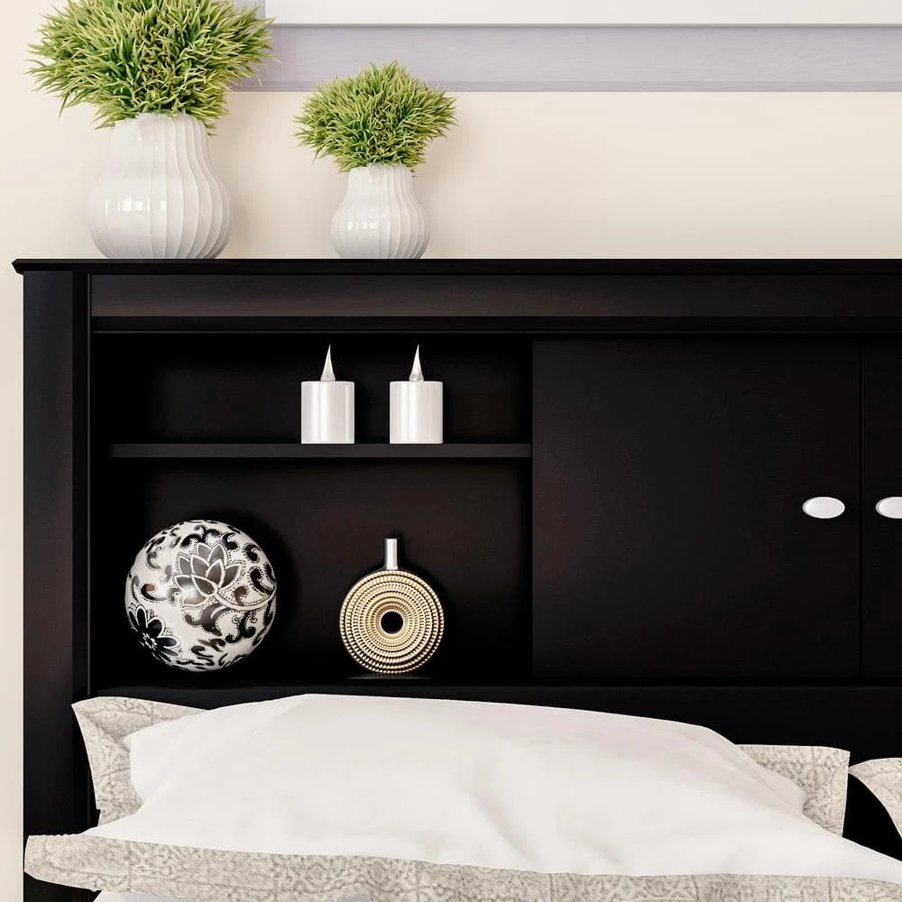 Kallisto Black Double/Queen Headboard by Prepac 5 Kallisto Black Double/Queen Headboard by Prepac - Image 5