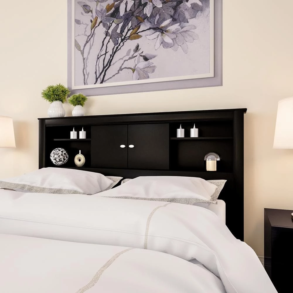 Kallisto Black Double/Queen Headboard by Prepac 4 Kallisto Black Double/Queen Headboard by Prepac - Image 4