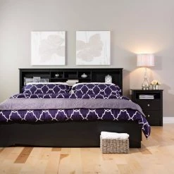 Sonoma Black King Headboard by Prepac -ZIRUWU || Prepac Shop black prepac headboards bsh 8445 31 1000
