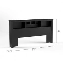 Sonoma Black King Headboard by Prepac -ZIRUWU || Prepac Shop black prepac headboards bsh 8445 77 1000