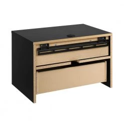 Milo 1-Drawer Black Floating Nightst and 14.5 in. H x 22.5 in. W x 15 in. by Prepac -ZIRUWU || Prepac Shop black prepac nightstands bdbw 1411 1 66 1000