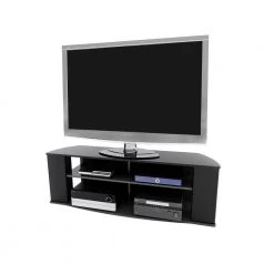 AV 60 in. Black Composite TV Stand Fits TVs Up to 60 in. with Cable Management by Prepac -ZIRUWU || Prepac Shop black prepac tv stands bctg 1101 1 77 1000