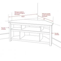 AV 48 in. Black Composite TV Stand Fits TVs Up to 48 in. with Cable Management by Prepac -ZIRUWU || Prepac Shop black prepac tv stands bcv 4722 44 1000