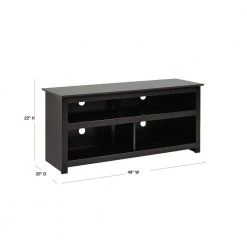 AV 48 in. Black Composite TV Stand Fits TVs Up to 48 in. with Cable Management by Prepac -ZIRUWU || Prepac Shop black prepac tv stands bpv 4701 40 1000