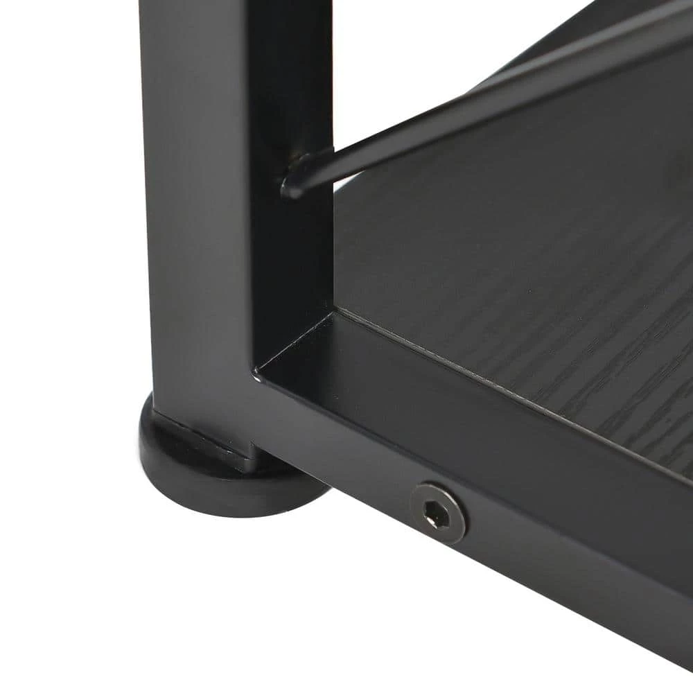 37.40 in. Wide Black 6 Bookcase,L-Shaped Corner Bookcase with Metal Frame,Industrial Style Shelf with Open Storage by ZIRUWU 7 37.40 in. Wide Black 6 Bookcase,L-Shaped Corner Bookcase with Metal Frame,Industrial Style Shelf with Open Storage by ZIRUWU - Image 7