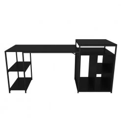 70.80 in. W Black Home Office Computer Desk with Storage Shelf by ZIRUWU 10 70.80 in. W Black Home Office Computer Desk with Storage Shelf by ZIRUWU -ZIRUWU || Prepac Shop black ziruwu computer desks zt zqp5cd 77 1000