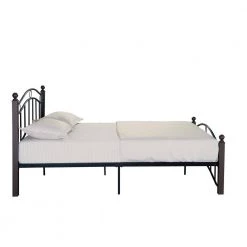 Full Size Metal Bed Frame with Headboard and Footboard by ZIRUWU -ZIRUWU || Prepac Shop black ziruwu platform beds zqp bf17b 4f 1000