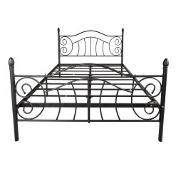 60.43 in. W Black Queen Metal Frame Platform Bed with Under Bed Storage,No Box Spring Needed by ZIRUWU