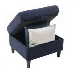 27.50 in. W Sectional Sofa 2-Piece Linen L-Shape 3-Seater Couch in Blue with Movable Ottoman for Small Space by ZIRUWU -ZIRUWU || Prepac Shop blue ziruwu sectional sofas zt zqp5sfa 44 1000