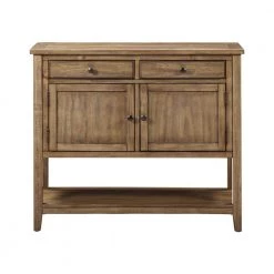 39 in. Brown Standard Rectangle Wood Console Table by ZIRUWU