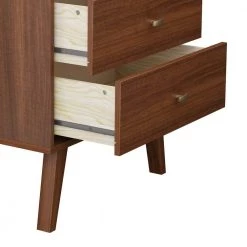 Milo Mid Century Modern 6-Drawer Cherry Tall Chest 56.75 in. H x 25 in. W x 16 in. D by Prepac -ZIRUWU || Prepac Shop cherry prepac chest of drawers cdbh 1410 1 77 1000