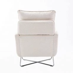 Cream White Altay Velvet Leisure Accent Chair by ZIRUWU -ZIRUWU || Prepac Shop cream white ziruwu accent chairs zt zqp1ac 1d 1000
