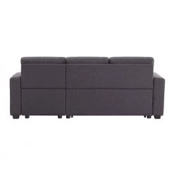 Dark Gray 83" Pull Out Sleeper Sofa Reversible L-Shape 3 Seat Sectional Couch by ZIRUWU -ZIRUWU || Prepac Shop dark gray ziruwu sofa beds zqp hw2sfb 1f 1000