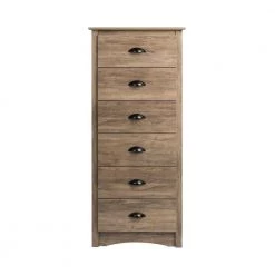 Salt Spring Tall 6-Drawer Drifted Gray Chest of Drawers by Prepac