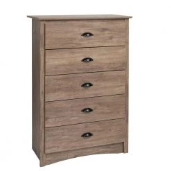 Salt Spring 5-Drawer Drifted Gray Chest of Drawers by Prepac