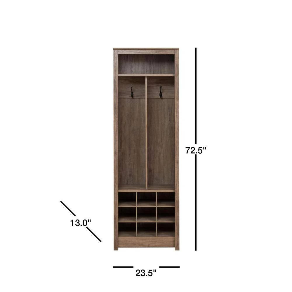 Drifted Gray Coat Rack by Prepac 3 Drifted Gray Coat Rack by Prepac - Image 3