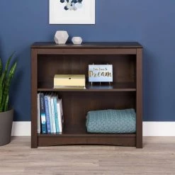 29 in. Espresso Wood 2-shelf Standard Bookcase with Adjustable Shelves by Prepac