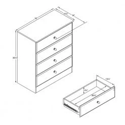 Astrid 4-Drawer Espresso Chest by Prepac -ZIRUWU || Prepac Shop espresso prepac chest of drawers edbr 0401 1 44 1000