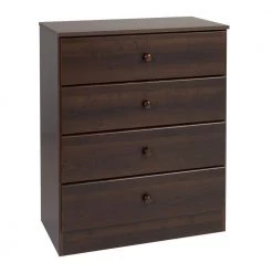 Astrid 4-Drawer Espresso Chest by Prepac -ZIRUWU || Prepac Shop espresso prepac chest of drawers edbr 0401 1 c3 1000