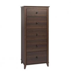 Yaletown 5-Drawer Espresso Chest of Drawers by Prepac