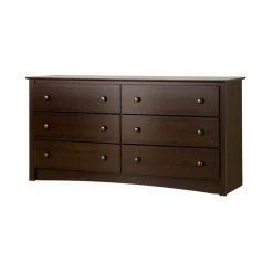 Fremont 6-Drawer Espresso Dresser by Prepac