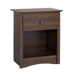 Fremont 1-Drawer Espresso Nightstand by Prepac