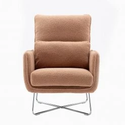 Espresso Altay Velvet Leisure Accent Chair by ZIRUWU