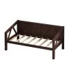Brown Twin size Daybed, Wood Slat Support by ZIRUWU