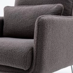 Grey Altay Velvet Leisure Accent Chair by ZIRUWU -ZIRUWU || Prepac Shop gray ziruwu accent chairs zt zqp2ac 1f 1000