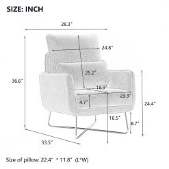 Grey Altay Velvet Leisure Accent Chair by ZIRUWU -ZIRUWU || Prepac Shop gray ziruwu accent chairs zt zqp2ac 44 1000