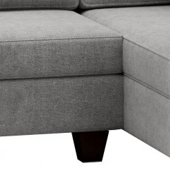 113 in. W Rolled Arm 3-Piece Polyester U Shaped Sectional Sofa in Gray by ZIRUWU -ZIRUWU || Prepac Shop gray ziruwu sectional sofas zt zqp17sfa 1f 1000