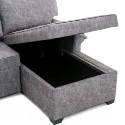 103.5in. Width Gray 100% polyester Full Size Sofa Bed by ZIRUWU -ZIRUWU || Prepac Shop gray ziruwu sofa beds zqp gt817a3 4f 1000