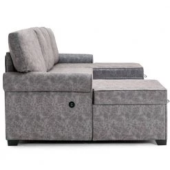 103.5in. Width Gray 100% polyester Full Size Sofa Bed by ZIRUWU -ZIRUWU || Prepac Shop gray ziruwu sofa beds zqp gt817a3 76 1000