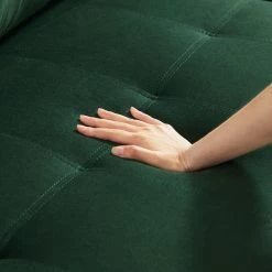 88" Reversible Sleeper Sofa Bed in Green by ZIRUWU -ZIRUWU || Prepac Shop green ziruwu sofa beds zzq wqy57a 1f 1000