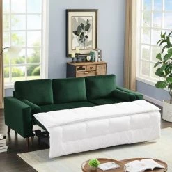 88" Reversible Sleeper Sofa Bed in Green by ZIRUWU -ZIRUWU || Prepac Shop green ziruwu sofa beds zzq wqy57a c3 1000