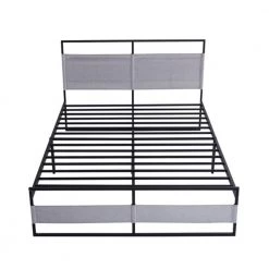 Metal Bed Frame 14 Inch Full Size with Headboard and Footboard, Mattress Platform with 12 Inch Storage Space by ZIRUWU