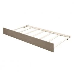 56.5 in. W Light Brown Full Frame Canopy Bedwith Trundle Bed, With Support Slats, No Box Spring Needed Frame by ZIRUWU -ZIRUWU || Prepac Shop light brown ziruwu canopy beds zzq yuda7568a 44 1000