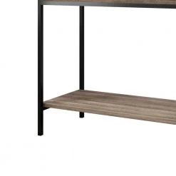 40.6in. Natural Console Table with Two Top Drawers and Open Shelf，Vintage Storage with Sturdy Metal Frame by ZIRUWU -ZIRUWU || Prepac Shop natural ziruwu console tables zqp sn2cta 44 1000