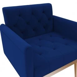 Arm Chair Accent Chair, leisure single sofa with Rose Golden feet by ZIRUWU -ZIRUWU || Prepac Shop navy ziruwu accent chairs zt zqpac2b fa 1000