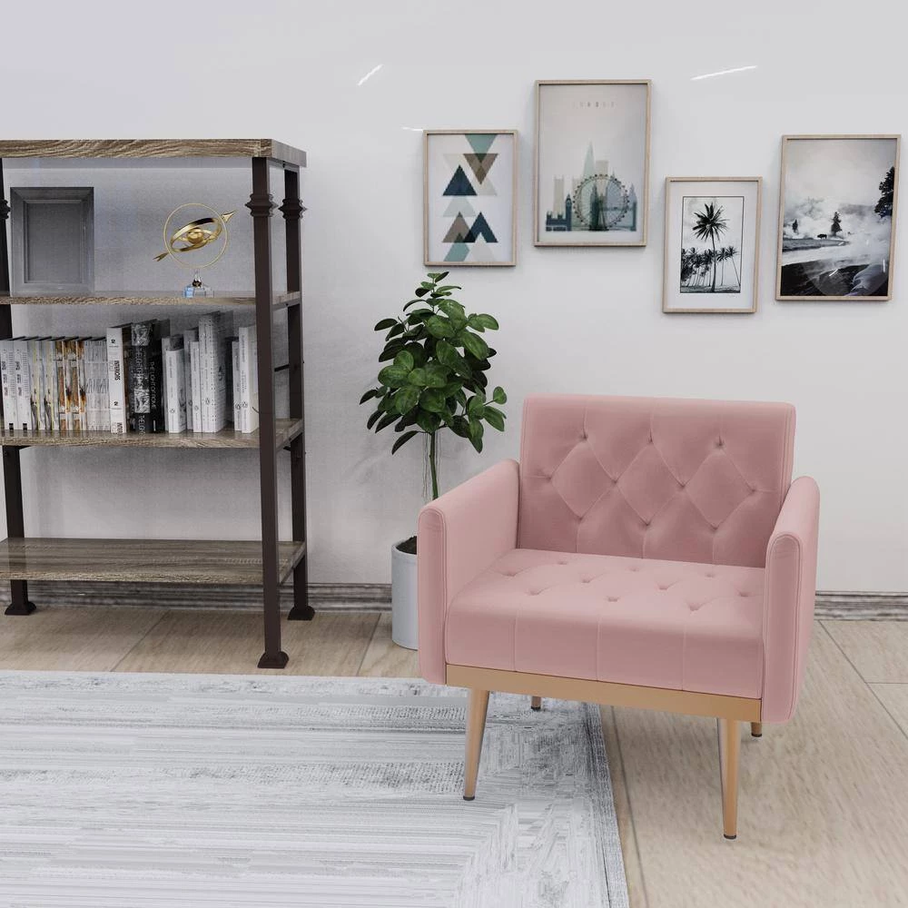 Arm Chair Accent Chair, leisure single sofa with Rose Golden feet by ZIRUWU 8 Arm Chair Accent Chair, leisure single sofa with Rose Golden feet by ZIRUWU - Image 8