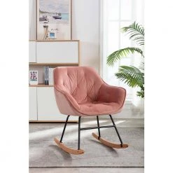 Living room Comfortable rocking chair accent chair by ZIRUWU -ZIRUWU || Prepac Shop pink ziruwu rockers gliders ottomans zt zqp3yy c3 1000