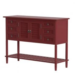 45.28 in. W Red Standard Rectangle Wood Console Table by ZIRUWU -ZIRUWU || Prepac Shop red ziruwu console tables zzq wqy27a c3 1000