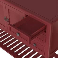 45.28 in. W Red Standard Rectangle Wood Console Table by ZIRUWU -ZIRUWU || Prepac Shop red ziruwu console tables zzq wqy27a fa 1000