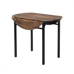 3-Piece Round Rustic Brown Wood Top Table Set Seats 2 by ZIRUWU -ZIRUWU || Prepac Shop rustic brown ziruwu dining room sets zzq wqy23a 76 1000