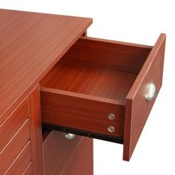 59.06 in. W Teak Home Office Computer Desk with Hutch by ZIRUWU -ZIRUWU || Prepac Shop teak ziruwu computer desks zt zqp8cd 77 1000