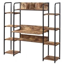 59.80 in. Wide Tiger 8 Bookcasewith Storage Hutch and double bookcase,Computer Workstation with Storage Bookshelf by ZIRUWU -ZIRUWU || Prepac Shop tiger ziruwu bookcases bookshelves zzq sja721a06 c3 1000