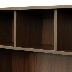 59.06 in. W Walnut Home Office Computer Desk with Hutch by ZIRUWU -ZIRUWU || Prepac Shop walnut ziruwu computer desks zt zqp9cd fa 1000
