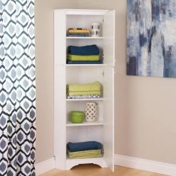 Elite Tall White laminate Storage Cabinet by Prepac -ZIRUWU || Prepac Shop white laminate prepac accent cabinets wscc 0605 1 31 1000