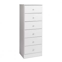 Astrid 6-Drawer White Chest by Prepac